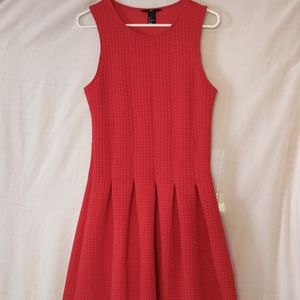 Warm-Red Midi Dress, Sz 4, NWOT